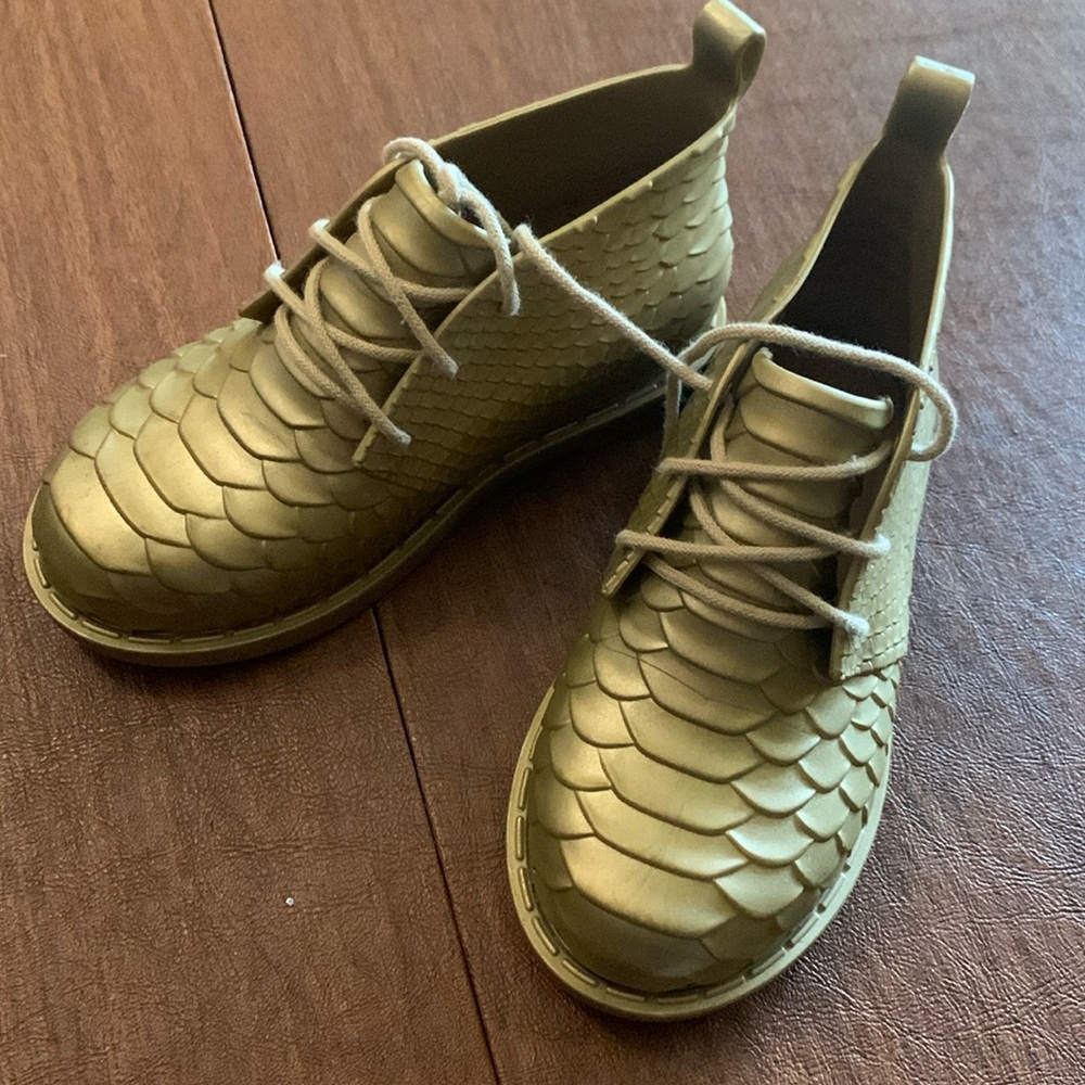 Mini Melissa gold ankle bootie size 12